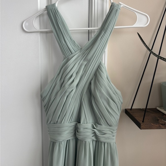 Azazie bridesmaid jumpsuit in agave color, size 2, worn once! - Picture 2 of 6